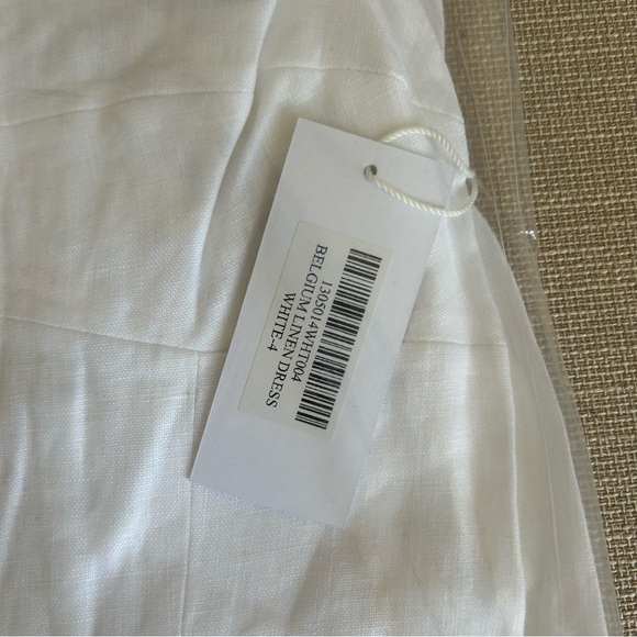 NWT A Classic Piece Reformation Belgium Linen Midi Dress - White - Picture 6 of 11